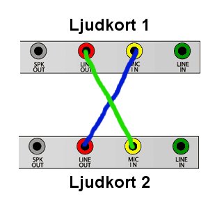 Bild pa ljudkortskoppling