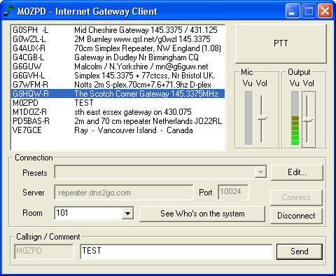Скриншот программы eQSO Client