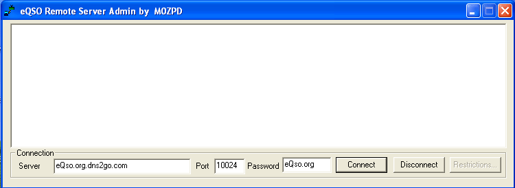 Скриншот программы eQSO Admin
